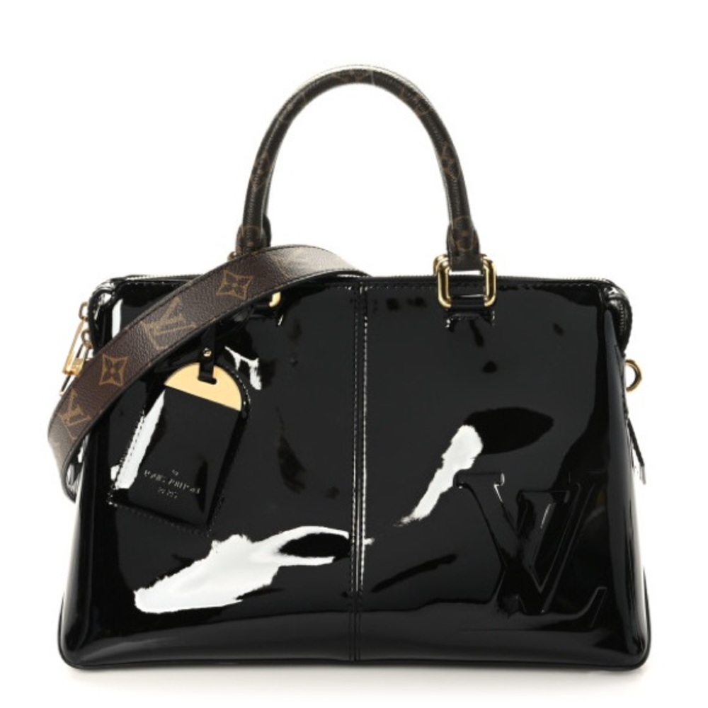 SOLD - Louis Vuitton Patent Calfskin Miroir Tote Black 🐼